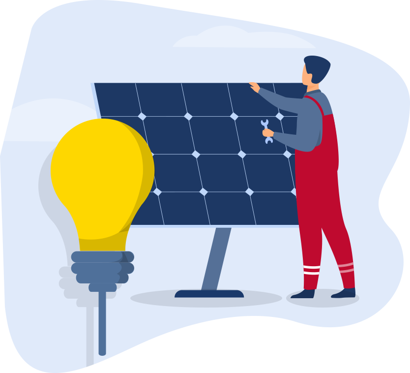 Tech cleaning solar panel organic